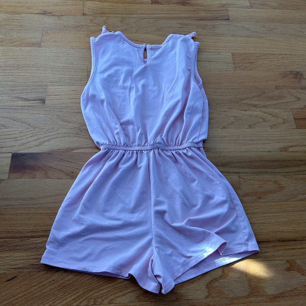 Pink Ruffled Kids Romper - Picture 2 of 4
